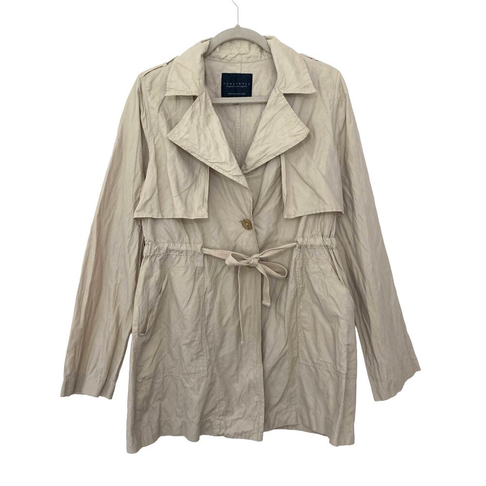 Sanctuary Anthropologie Lightweight Ivy League Collegiate Trenchcoat Coat Jacket